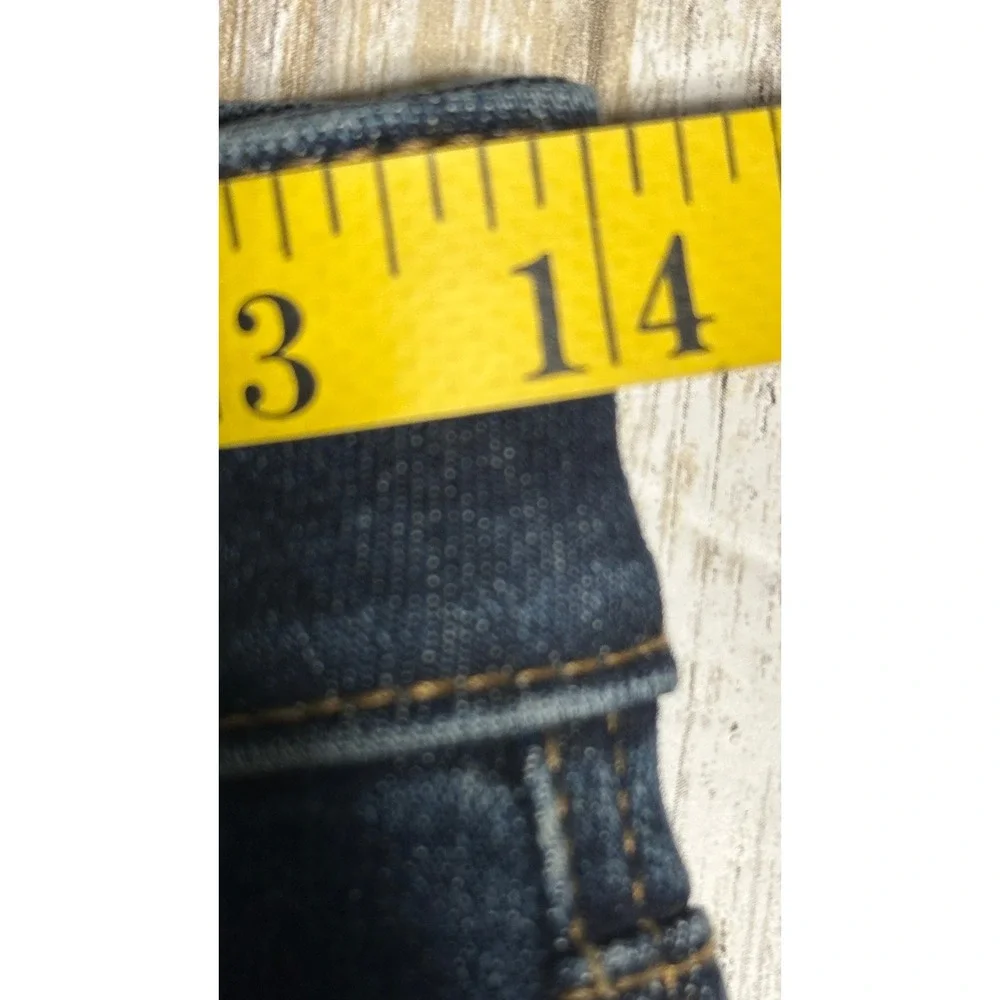 Chico's women's  Boyfriend Ankle Jeans‎ Dark Wash Denim Size 12 Tall sample